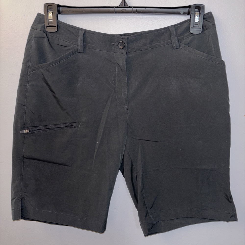 OOBE Women's Size 8 Shorts Black Flat Front Zip Close Gorpcore Hiking‎